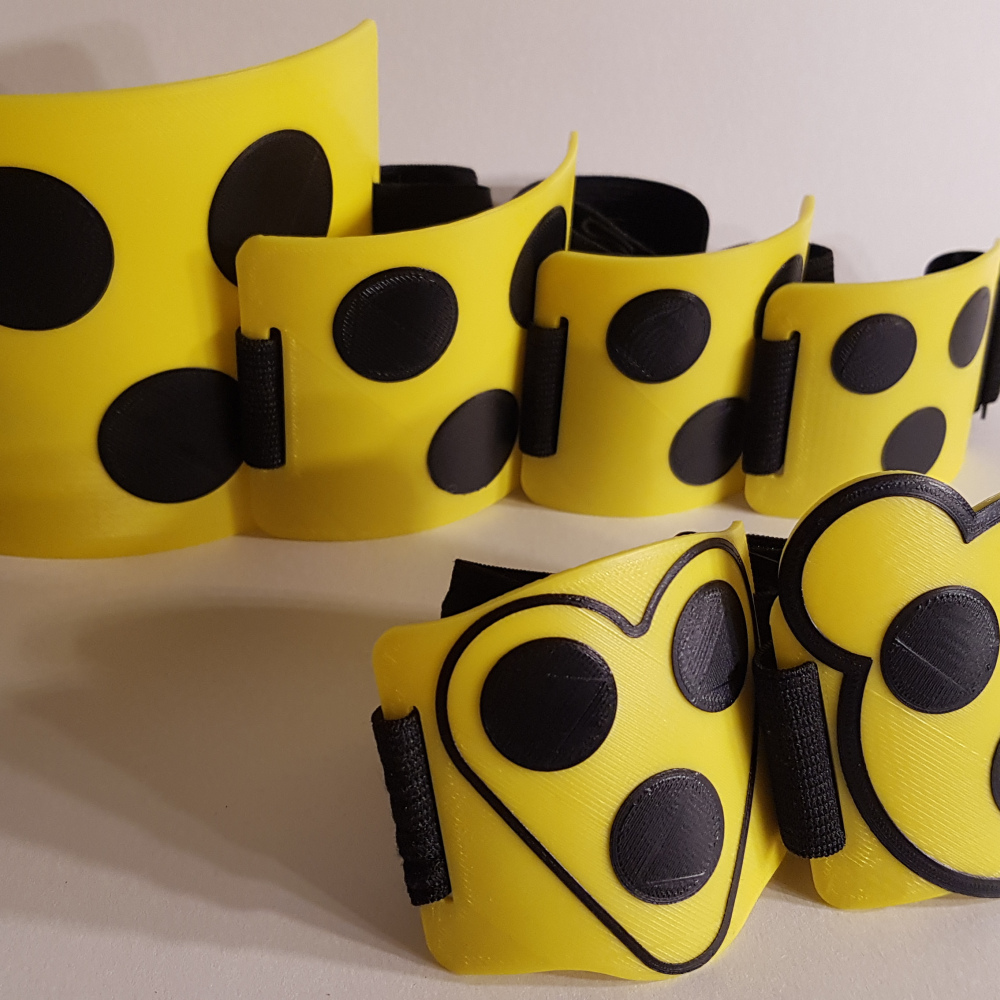 Bild mit den Verschiedenen Armbinden für sehbehinderte 